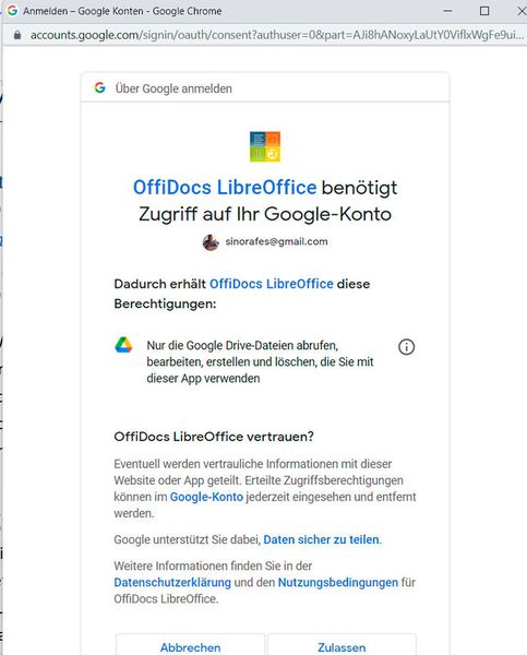 Zusätzliche Apps benötigen zunächst eine Zugriffserlaubnis für das Google-Konto. (Joos)