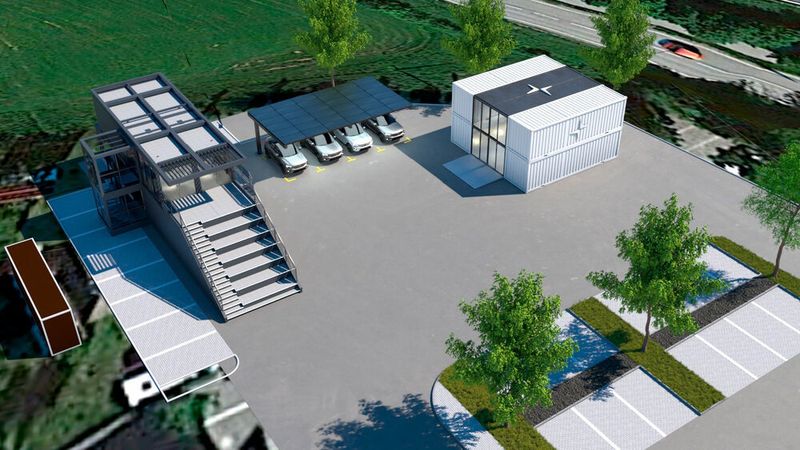 Vier 150-kW-Schnellladesäulen stehen dort bereit. (Volvo)