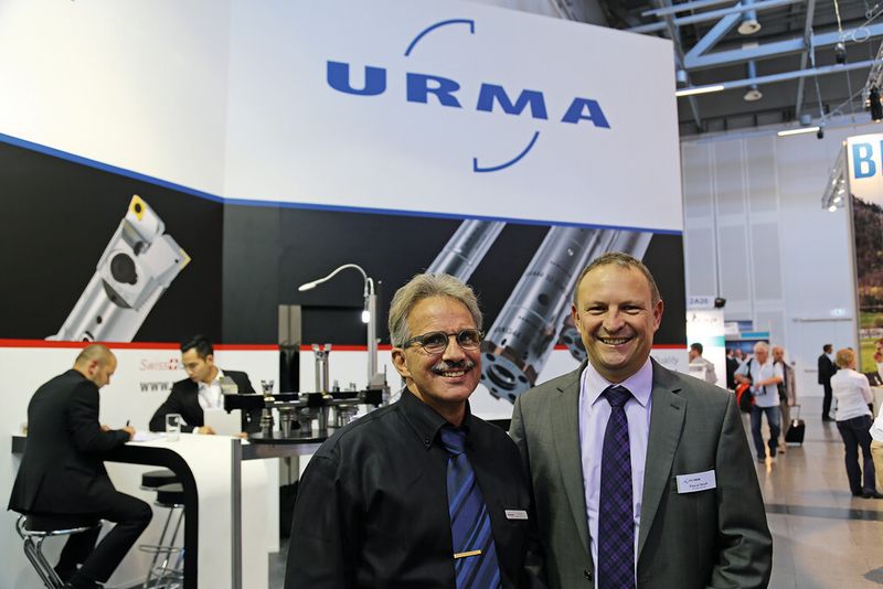 René Näf (li., Vizedreiktor Urma) und Pascal Streiff (Fachgruppenleiter Swissmem) erwarten 400 Besucher am Swissmem-Zerspanungsseminar im Januar 2015. (Bild: M. Böhm)