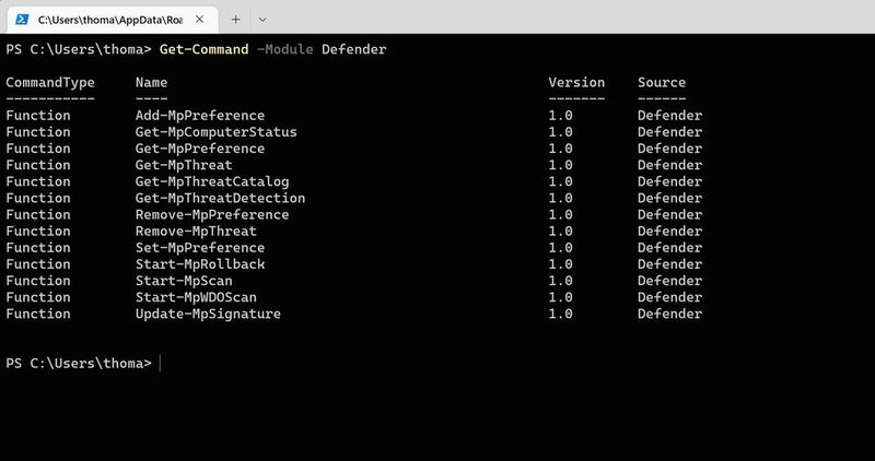 Microsoft Defender lässt sich auch über die PowerShell konfigurieren. (Bild: Joos)