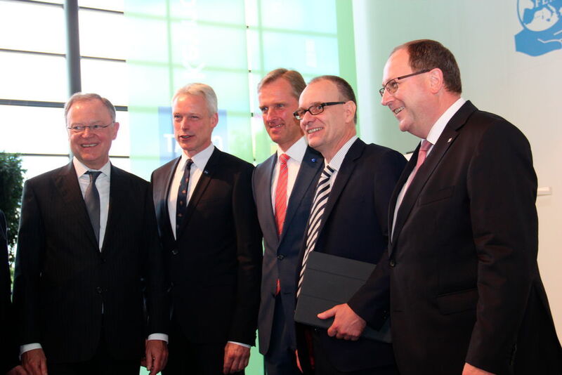 Messechef Dr. Andreas Gruchow und Stephan Weil (SPD), Ministerpräsident von Niedersachsen, eröffneten die Veranstaltung. (Hofmann)