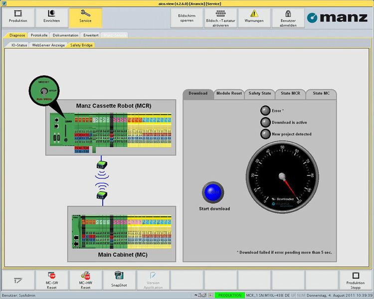 Die Sicherheitslogik wird intuitiv mit der Software Safeconf erstellt.  (Bild: Phoenix Contact)