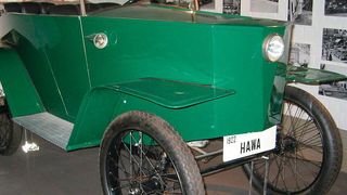 Der elektrische Stadtlieferwagen Hawa EM3 hatte 1922 bereits eine Reichweite von 70 bis 100 Kilometern. (gemeinfrei)