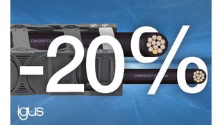 Mit bis zu 20 Prozent dünneren, getesteten Steuerleitungen kann der Anwender Bauraum in seiner Energiekette einsparen. (Igus)