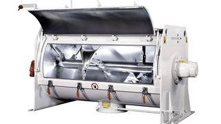 Spezielle Mischwerkzeuge, die systematisch auf einer Welle angeordnet sind, bewirken beim FKM eine dreidimensionale Mischgutbewegung, ein so genanntes mechanisch erzeugtes Wirbelbett. (Bild: Lödige)