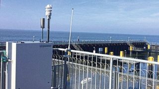 Die erste BSH-eigene Messstation steht auf dem Gelände von Bremenports in Bremerhaven. (BSH)
