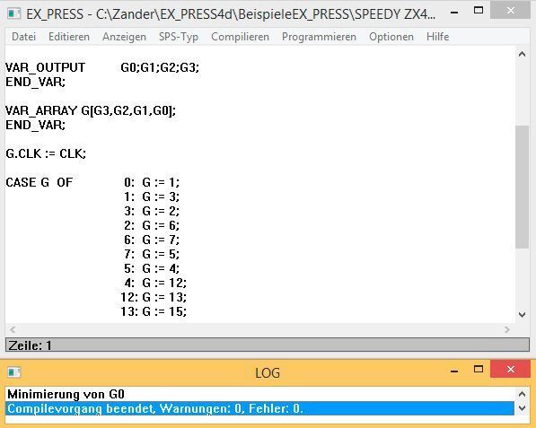 Bild 3: Das Entwicklungssystem EX_PRESS 4 für die EX-16 und die Speedy-Serie ZX8T, ZX4T und ZX4TE (Zander)