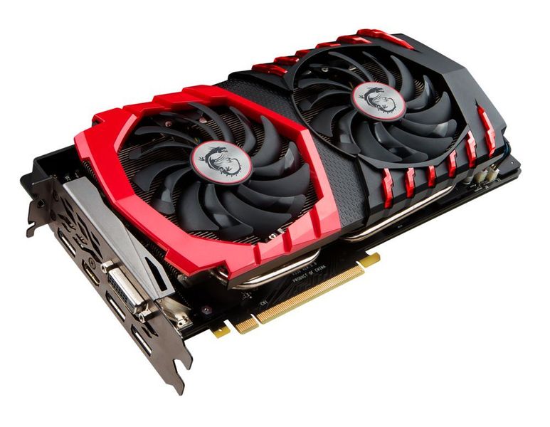 Die GTX 1070 Ti Gaming 8G ist das MSI-Top-Modell mit dem neuen Nvidia-Chip. Die Karte belegt 2,5 Slots auf dem Mainboard. (MSI)