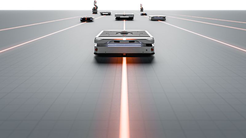 Dank fortschrittlicher Technik kann autonome mobile Robotik die Intralogistik auf ein neues Level heben.(Bild:  KUKA)