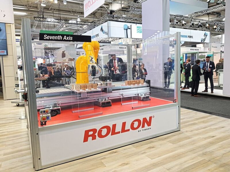 Rollon zeigte Robotersysteme mit siebter Achse. (S.Häuslein/konstruktionspraxis)