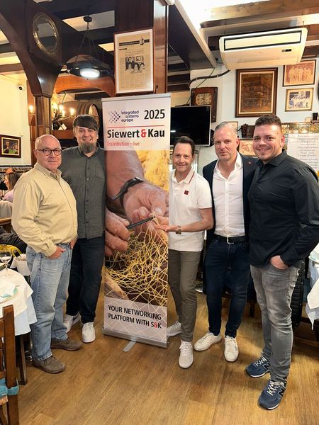 Das S&K Team (v. l.) mit 3x Markus am Start: Plückbaum, Feyrer und Hollerbaum, Björn Siewert und Oliver Panitz (Bild: Vogel IT-Medien)