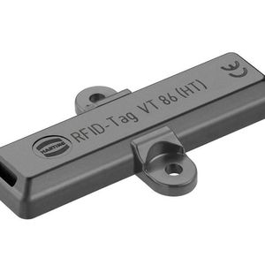 Die passiven UHF RFID-Transponder von Harting erreichen je nach Bauform eine Lesereichweite von 3 bis 6 m. Hier der Ha-VIS RFID VT 86 (HT).  Bilder: Harting