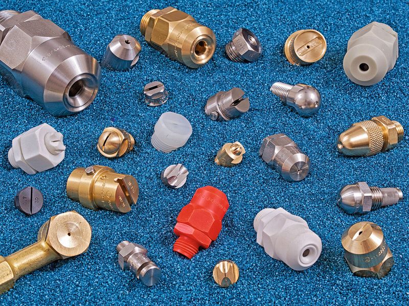 Enorm breites Spektrum an Düsen. Mit ihnen werden Medien wie Wasser, Gase, Öle oder Lebensmittelstoffe versprüht. (Bild: Jato)