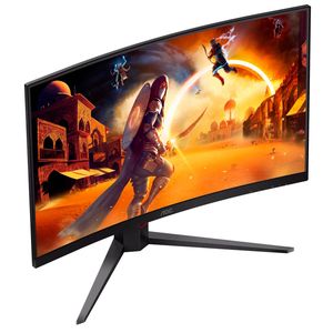 Das 31,5-Zoll-VA-Panel im CQ32G4ZA ist mit 1500R gekrümmt. (Bild: AOC)
