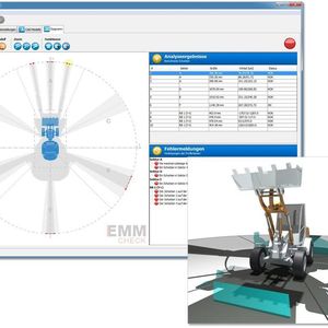 Für die Sichtfeldanalyse in EMM-Check sind nur die CAD-Daten des Fahrzeugs erforderlich, die eine tatsächliche Sichtfeldeinschränkung hervorrufen können. 
