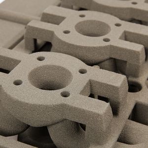 Nahaufnahme der phenolharzgebundenen Sandform