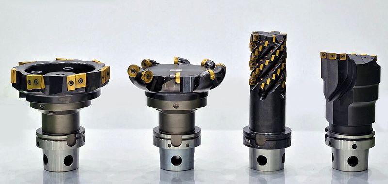 Bild 3: Für die Bearbeitungsversuche an Titan kamen vier Werkzeuge zum Einsatz. (Bild: Kennametal)