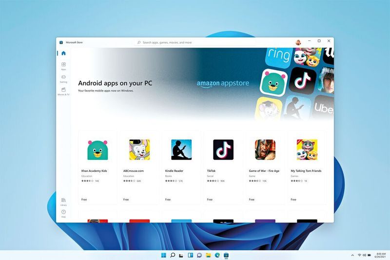 Android-Apps kommen in den Microsoft Store, allerdings mit dem App Store von Amazon als Installationsquelle. (Microsoft)