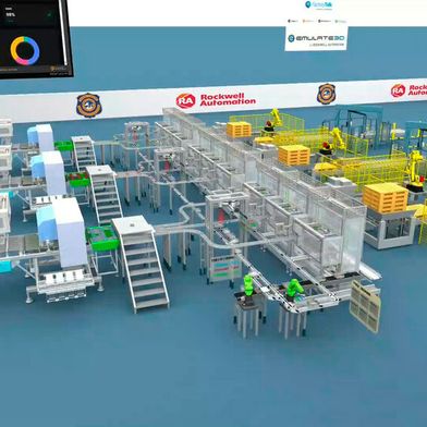 Emulation ist mehr als Simulation: Sie bringt die Steuerungslogik und das Automatisierungsverhalten in die virtuelle Umgebung ein.  (Bild: Rockwell Automation)