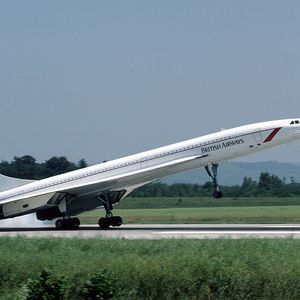 Startende Concorde der British Airways