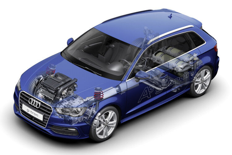 Audi A3 Sportback G-Tron: Als letzter Großserienhersteller im VW-Konzern bringt nun auch Audi ein Erdgasmodell auf den Markt. Am 13. Februar startete der Vorverkauf. Der Basispreis liegt bei 25.900 Euro und damit zwar 3.100 Euro über der Einstiegsvariante mit Benzinantrieb, aber auch 200 Euro unter dem gleich starken Diesel. (Foto: Audi)