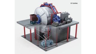 Jeweils zwei DMG2-Getriebe sorgen für die notwendige Leistungsübertragung an den beiden
Mühlen. (Bild: Cemtec)