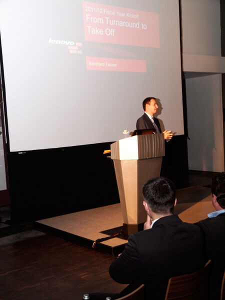 Berhard Fauser, Geschäftsführer Lenovo Deutschland, eröffnete die Veranstaltung. (Archiv: Vogel Business Media)