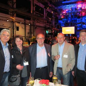 (v. l.) Horst Rösler, OKI, Silvia Ebinger, EBI Computerlösungen, Werner Quessel, DATALINK EDV, Michael Ebinger, EBI Computerlösungen, und Frank Dasting, OKI          (Bild: IT-BUSINESS)
