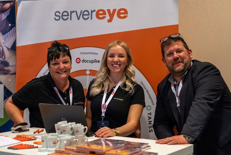 Gute Laune am Stand von Servereye (Bild: CPN)