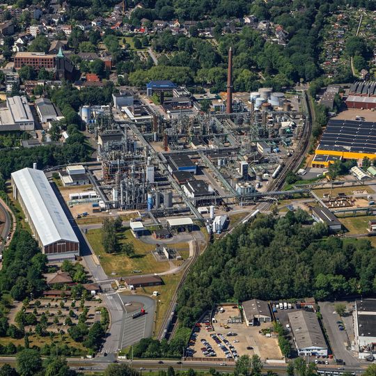 Der Standort Herne umfasst 17 Produktionsanlagen auf einer Fläche von 250.000 Quadratmetern. (Source:  Evonik)