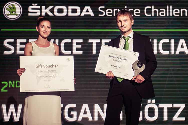 Ausgezeichnete Performance: Wolfgang Götz von der Auto Götz GmbH im oberbayrischen Beilngries belegte Platz zwei im Wettbewerb der Servicetechniker.  (Foto: Skoda Deutschland)