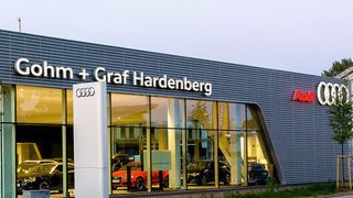 Neue Audi-Repräsentanz in Kostanz: der 2015 eröffnete Terminal-Betrieb von Graf Hardenberg. (Rainer M. Hohnhaus)