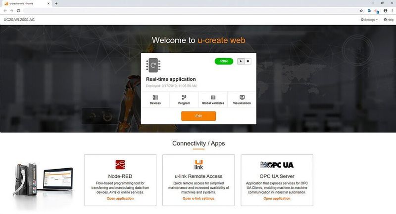 U-Create Web ist die webbasierte Engineering­software für die plattform- und ortsunabhängige Konfiguration, Systemparametrierung und Programmierung gemäss IEC 61131-3. (Weidmüller)