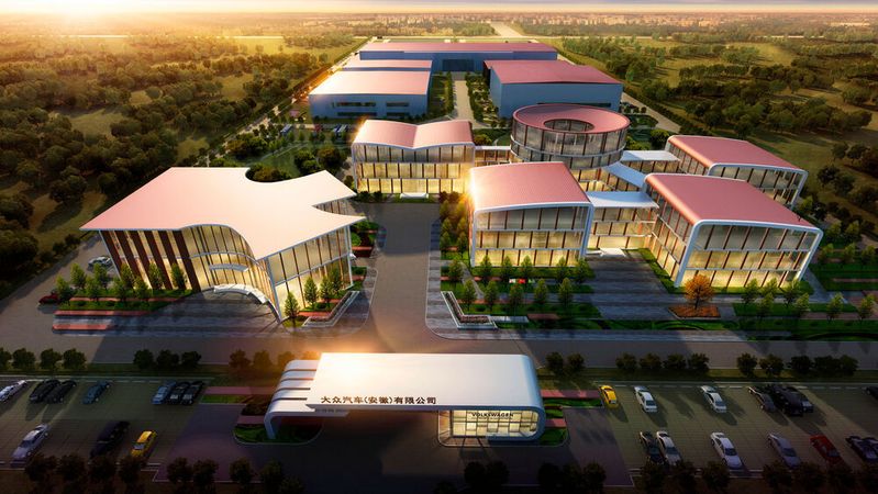 Das VW-Forschungs- und Entwicklungszentrum in der Provinz Anhui: Bis 2030 will der Autohersteller 30 neue E-Auto-Modelle auf den chinesischen Markt bringen.(Bild:  Volkswagen AG)