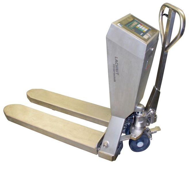 EAP Lachnit fertigt robuste Wiegehubwagen mit hochwertigen Waagen, auf Wunsch auch mit Funkanbindung und mobilem Drucker. (EAP Lachnit)