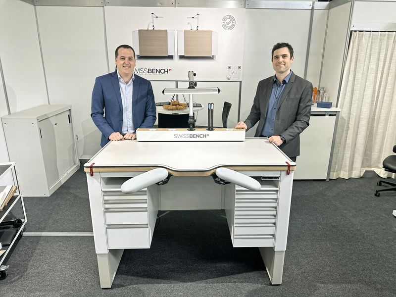 Le nouvel établi modulable SWISSBENCH d'Allemand Frères. (Source : Margaux Pontieu)