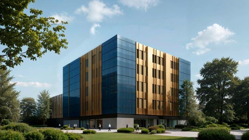 Visualisierung des NorthC-Rechenzentrums in Genf. Dies wird das sechste Rechenzentrum des Datacenter-Betreibers in der Schweiz sein.(Bild:  NorthC)