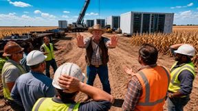 Zeigten sich Befragte in den USA ein Jahr zuvor noch gespalten über neue Rechenzentren in ihrer Nachbarschaft, positionieren sie sich Mitte 2026 geschlossen dagegen. (Bild: Daniel Schrader / GPT Image 2 / KI-generiert)