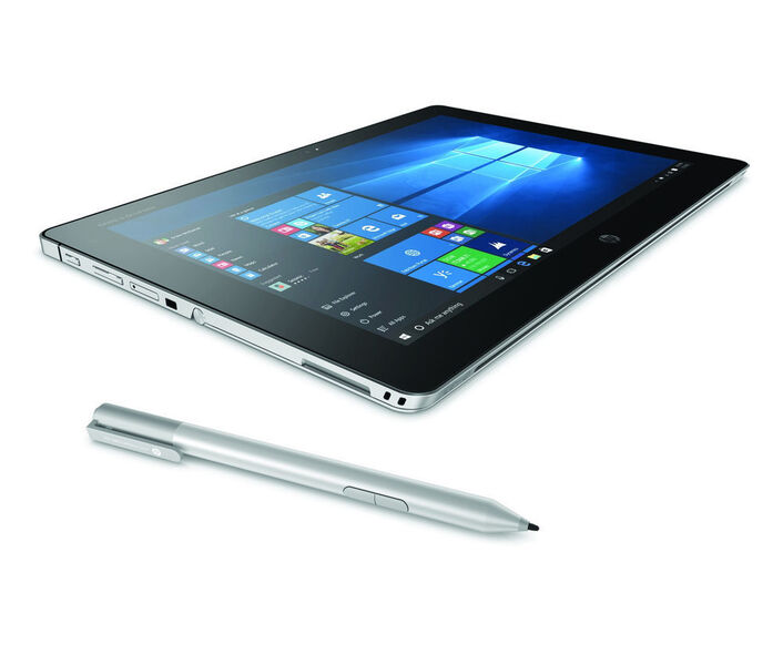 Der Wacom-Stift gehört beim HP Elite x2 zum Lieferumfang, ein Keyboard ist dagegen kostenpflichtiges Zubehör. (Bild: HP)