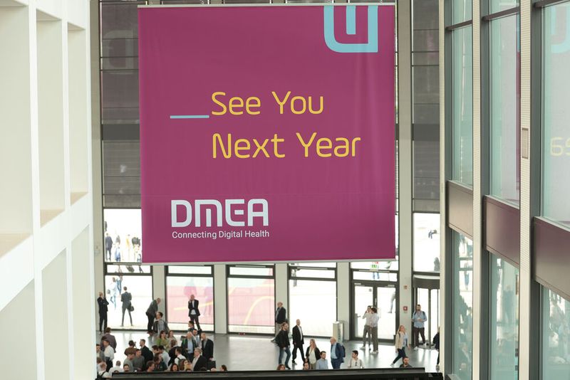 Die nächste DMEA findet vom 8. bis 10. April 2025 statt. (© Messe Berlin GmbH)