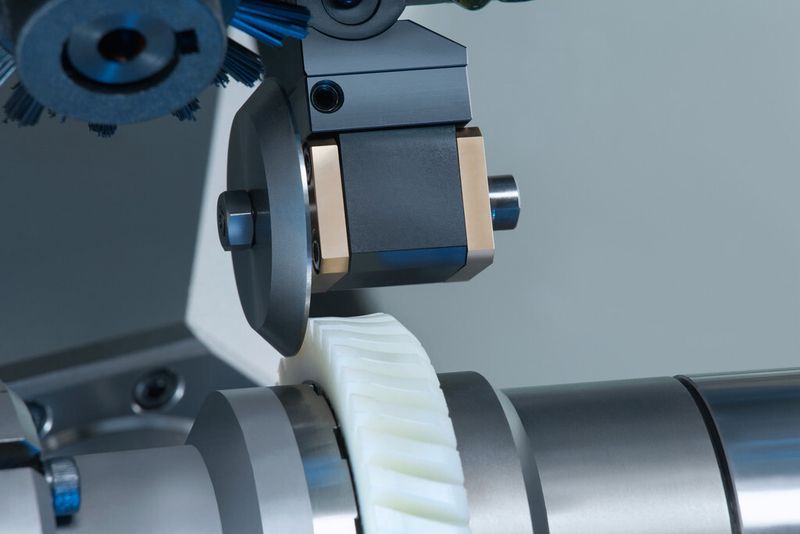 Die integrierte Hilfs-NC-Achse nimmt Entgrater, angetriebene Hilfswerkzeuge wie Bürsten, Schwingungsdämpfer oder Sensoren auf. (Bild: Emag)