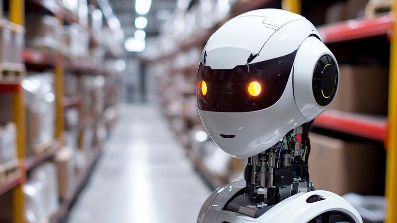 Komplette Automatisierung erreicht: Humanoide Roboter beladen jetzt bei BYD fahrerlose Transporter.(Bild:  Aisyaqilumar - stock.adobe.com / KI-generiert)