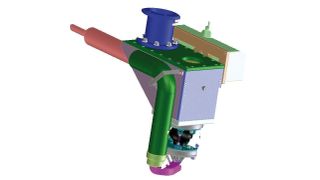 Bild 1: Das neue Laserstrahl-Schneidwerkzeug kann die hohe 3D-Bewegungsfreiheit eines Industrieroboters voll nutzen.Bild: TUHH (Archiv: Vogel Business Media)
