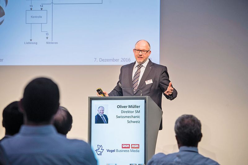 «Die produzierende Industrie ist im Umbruch. Lean Manufacturing spielt dabei eine tragende Rolle, um auch in Zukunft wettbewerbsfähig zu bleiben», Oliver Müller, Direktor Swissmechanic. (VBM/Thomas Entzeroth)