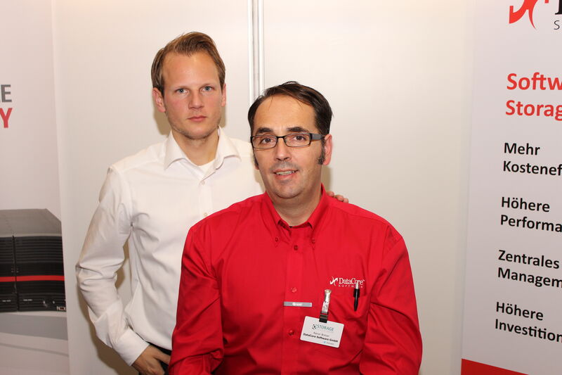 Ein starkes Team: Rodney Reinhardt (l.) und Rainer Bretzel (r.) von DataCore Software. (Vogel IT-Akademie)