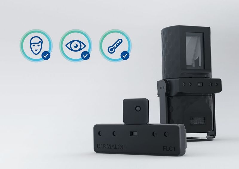 Die neuen Multi-Biometric Cameras von erfassen Dermalog Identification Systems berührungslos und automatisiert mehrere biometrische Merkmale wie Gesicht und Iris, aber auch die Körpertemperatur und ermöglichen so einen sicheren Betrieb auch in Pandemiezeiten. (Dermalog Identification Systems GmbH)