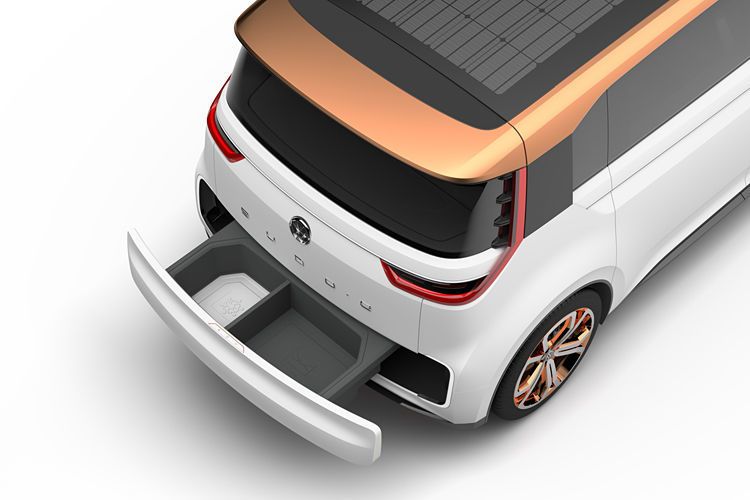 Zusätzlicher Stauraum findet sich in einer große Schublade in der Heckschürze. (Foto: VW)