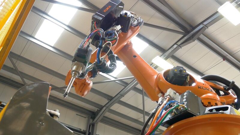 KUKA supplies technology package to Asset International in Wales for milling Weholite pipes measuring up to 3.5 meters in diameter. (Kuka)