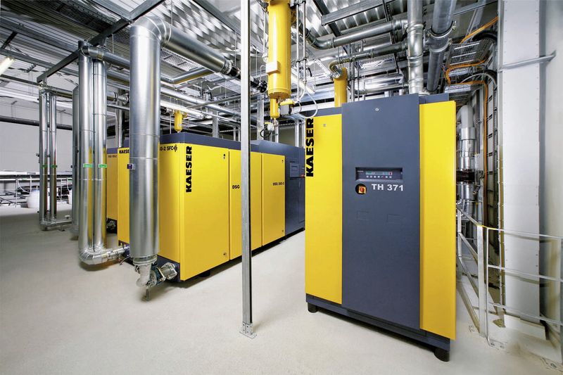 Bild 1: Für bestimmte Einsatzzwecke sind trockenverdichtende Kompressoren am besten geeignet. Dank technischer Fortschritte konnte ihr Energieverbrauch deutlich reduziert werden. (Bild: Kaeser)