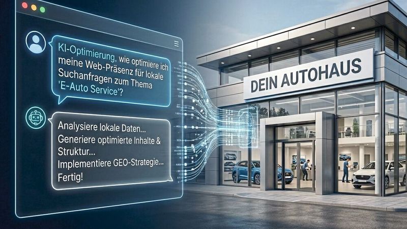 Das Autohaus Weeber hat ein Tool zur KI-Optimierung von Autohaus-Websites entwickelt.(Bild:  Gemini / Flash Image / KI-generiert)